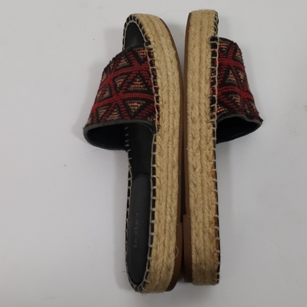 Botkier Jenny Red Triangle Boho Print Slide Sandals 7M - Picture 4 of 10